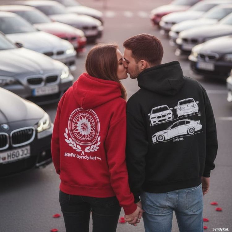 Bluza czerwona z kapturem BBS kangur BMW Syndykat prezent dla fana BMW fani.jpg