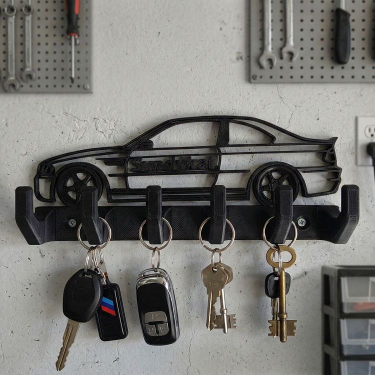 Wieszak na klucze BMW E46 coupe Syndykat prezent dla fana BMW garaż.jpg