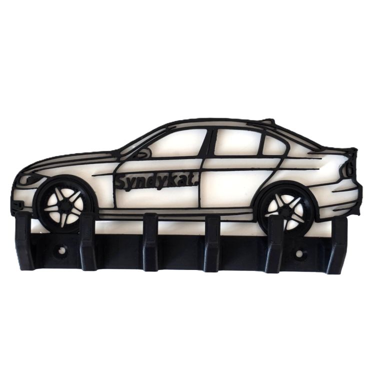 Wieszak na klucze BMW E90 Syndykat prezent dla fana BMW gadżet do domu i garażu.jpg