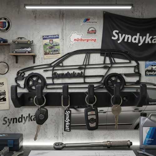 Wieszak na klucze BMW E46 touring kombi Syndykat prezent dla fana gadżet akcesoria pokój fana.jpg