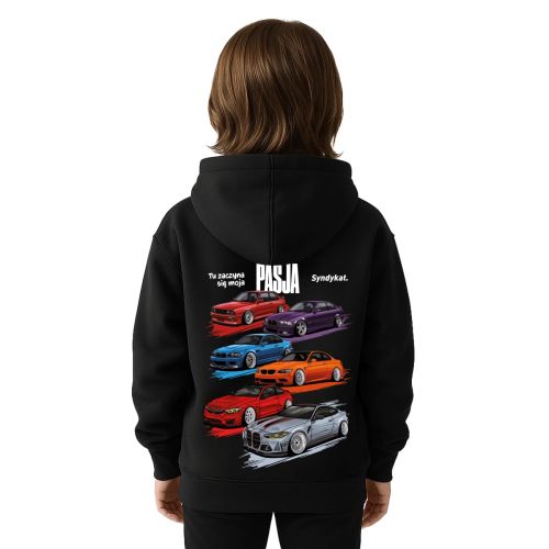 bluza z kapturem kangurka dziecięca BMW KIDS PASJA  E30 E36 E46 E92 F82 G82 M3 M4 prezent dla fana.jpg