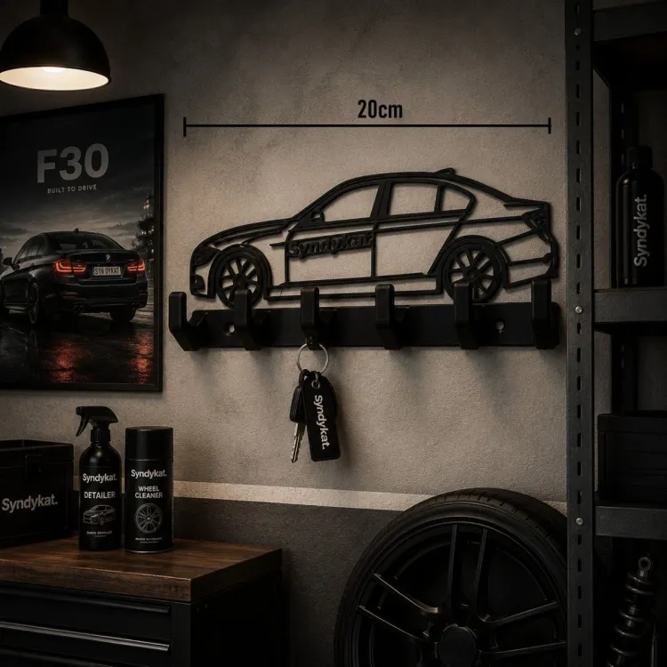 Wieszak na klucze BMW F30 F80 M3 Syndykat prezent dla fana BMW gadżet sedan podarunek.jpg