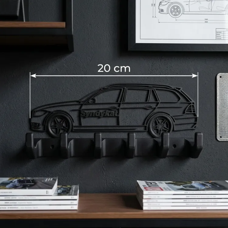 Wieszak BMW E91 touring kombi Syndykat prezent dla fana do pokoju garażu gadżet.jpg